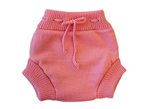 100% Merino Wool Adult Soaker Cloth Diaper Cover Shorts Knit Knitted Handmade Pants (as1, alpha, l, regular, regular, Pink)
