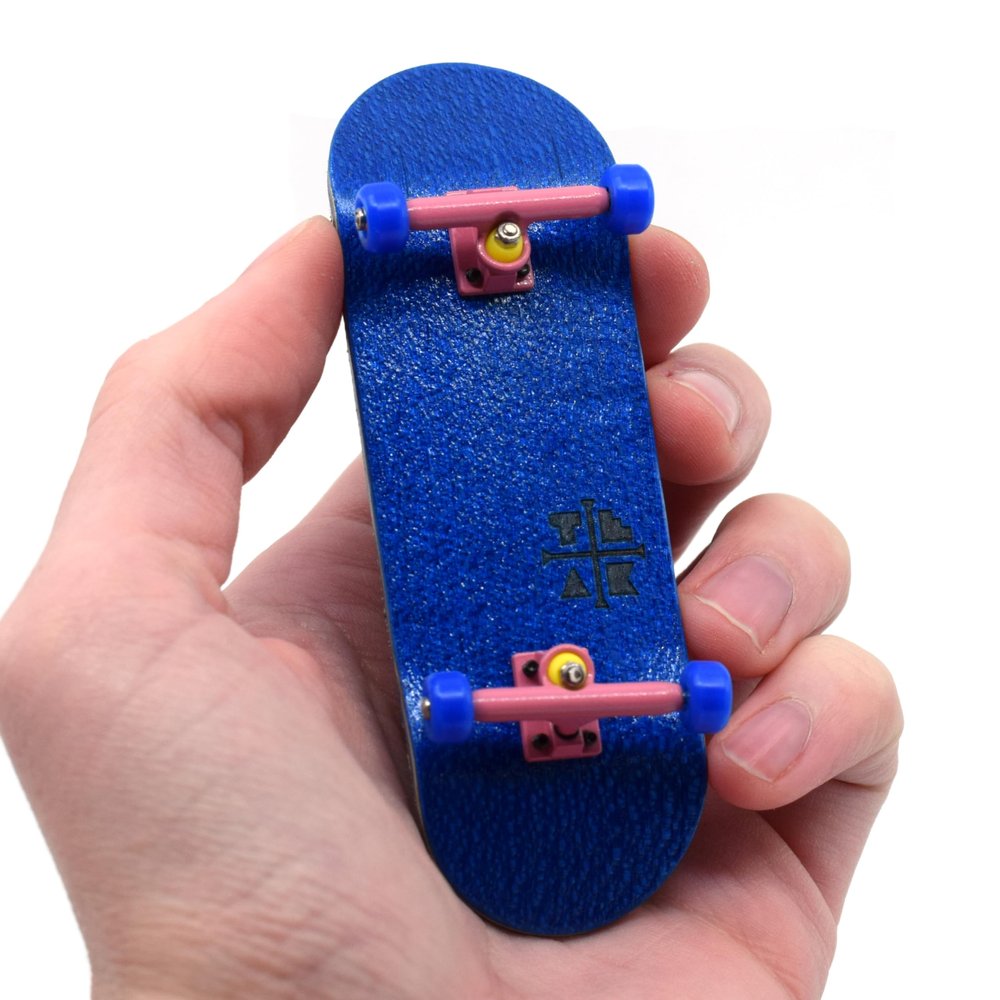 Teak Tuning 32mm Pro Fingerboard Complete - Fully Assembled with Pro Level Components - Pro Shaped Wooden Deck (32x97mm), UltraSpin Bearing Wheels, Prodigy Gen2 Trucks - The Bubble Gum