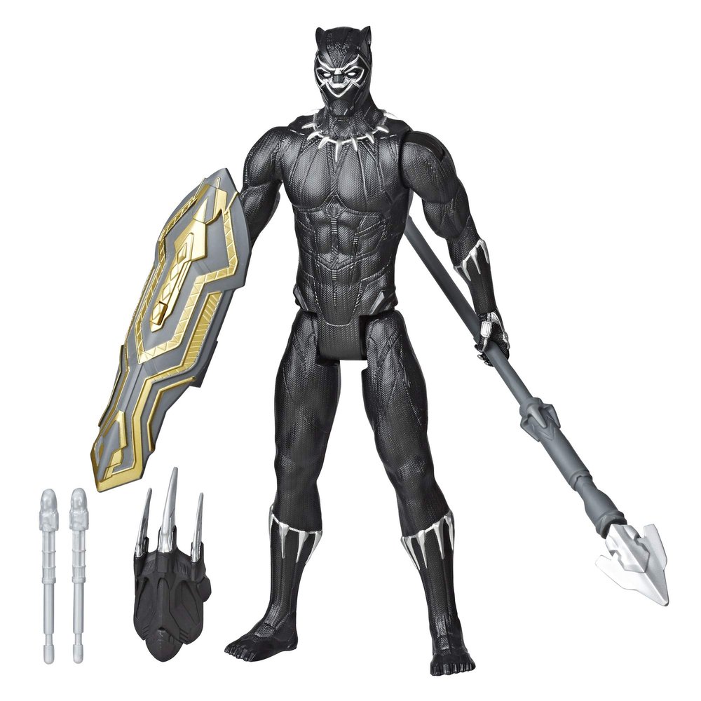 Avengers Titan Hero Series Blast Gear Deluxe Black Panther Action Figure, 12-Inch Toy, Inspired by Marvel Comics, for Kids Ages 4 and Up