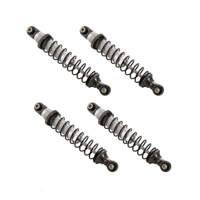 Atomik - Alloy Front & Rear Shock Set - RC Car Replacement for Traxxas TRX-4 - Hardened Billet 6061 Aluminum - Lightweight & Durable Performance - Front & Rear Chassis Upgrade - Black