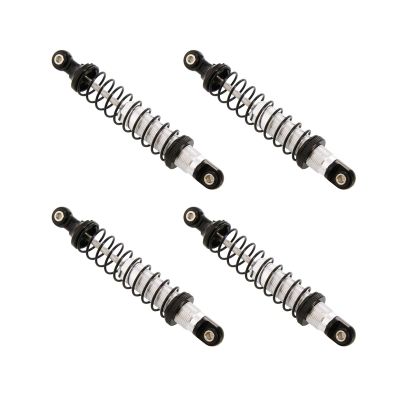 Atomik Alloy Front & Rear Shock Set - RC Car Replacement for Axial SCX10 II - Hardened Billet 6061 Aluminum - Front & Rear Chassis Upgrade - Black