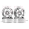 4Pcs 2.2" Alloy Beadlock Wheel Rims for 1/10 RC Axial Wraith RR10 SCX10 TRX-4 D90 (Silver) view 2