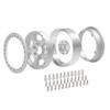 4Pcs 2.2" Alloy Beadlock Wheel Rims for 1/10 RC Axial Wraith RR10 SCX10 TRX-4 D90 (Silver) view 3