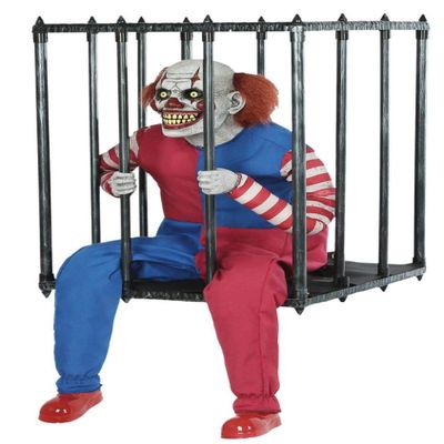 CAGED CLOWN WALK AROUND ANIMAT