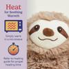 warmies Junior Microwavable & Weighted Stuffed Animals, Sloth - Heated Stuffed Animal Plushie for Warmth & Comfort - Cute Soft Plush Toys for Adults & Children (Boys, Girls, Babies & Toddlers) view 4