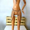1:6 scale chain dress, body jewelry miniature harness accessories, metal weaving view 2