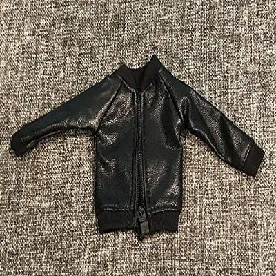 1/12 Scale Miniature Custom Handmade Black Zipper Jacket for Mezco Marvel Legends Action Figure