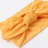 AKOAK 1 Pack Solid Color Skin-friendly Baby Headband Elastic Soft Nylon Headband Cute Baby Bow Headband (Yellow) view 3