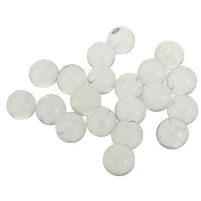 Cozylkx 20Pcs Assorted Color Glass Marbles for Marble Games Vase Filler Table Scatter Aquarium Decor, Clear