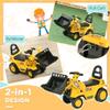 HOMCOM Ride On Excavator, Kids Bulldozer Pull Cart with Horn, Under Seat Storage, Sit and Scoot Pretend Play Toy Construction Car for Ages 18-48 Months view 3