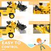 HOMCOM Ride On Excavator, Kids Bulldozer Pull Cart with Horn, Under Seat Storage, Sit and Scoot Pretend Play Toy Construction Car for Ages 18-48 Months view 4