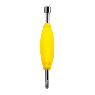Teak Tuning Standard Fingerboard Tool, Screwdriver and Nut Driver, Yellow Colorway, Pack of 1
