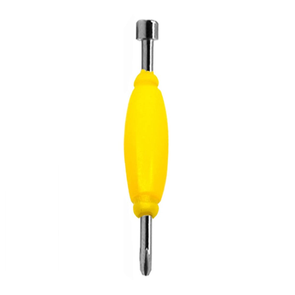 Teak Tuning Standard Fingerboard Tool, Screwdriver and Nut Driver, Yellow Colorway, Pack of 1