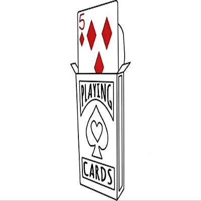 Cardiographic Lite RED Card 5 of Diamonds Refill by Martin Lewis - Trick