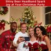 AMENON 3 Pack Christmas Light Up Christmas Headband, LED Reindeer Headwear Accessories Party Supplies for Adult view 2