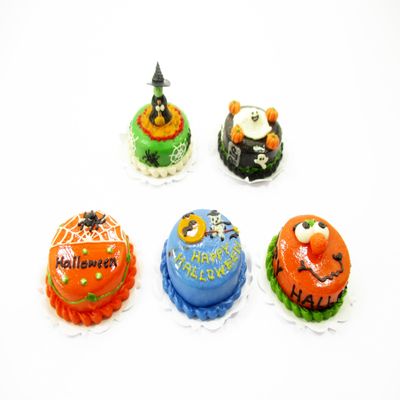 5x20mm Mixed Different Halloween Seasonal Cake Dollhouse Miniature Food 15432