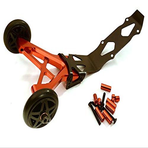 Red Billet Machined Wheelie Bar for Traxxas 1/10 Revo & E-Revo (Pre-2017)