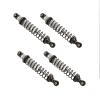 Atomik Alloy Front & Rear Shock Set - RC Car Replacement for Traxxas TRX-4 - Hardened Billet 6061 Aluminum, Front & Rear Chassis Upgrade - Grey view 1