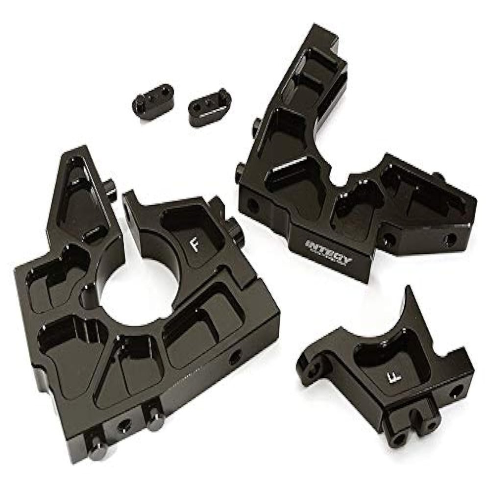 Integy Billet Machined Front Bulkhead Set for Losi 1/5 Desert Buggy XL-E - Black
