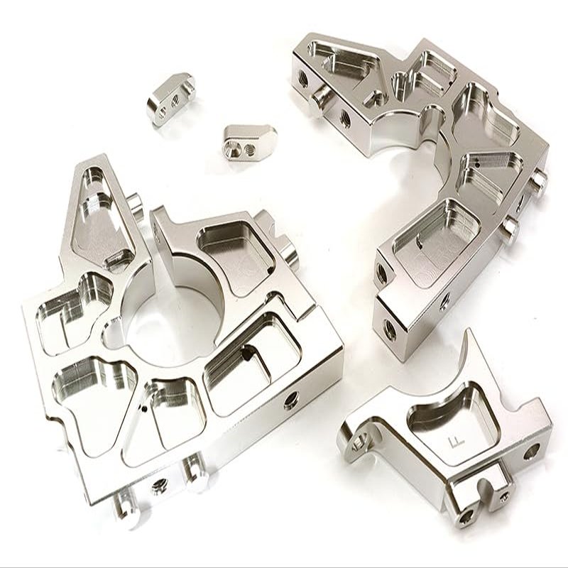 Integy Billet Machined Front Bulkhead Set for Losi 1/5 Desert Buggy XL-E - Silver