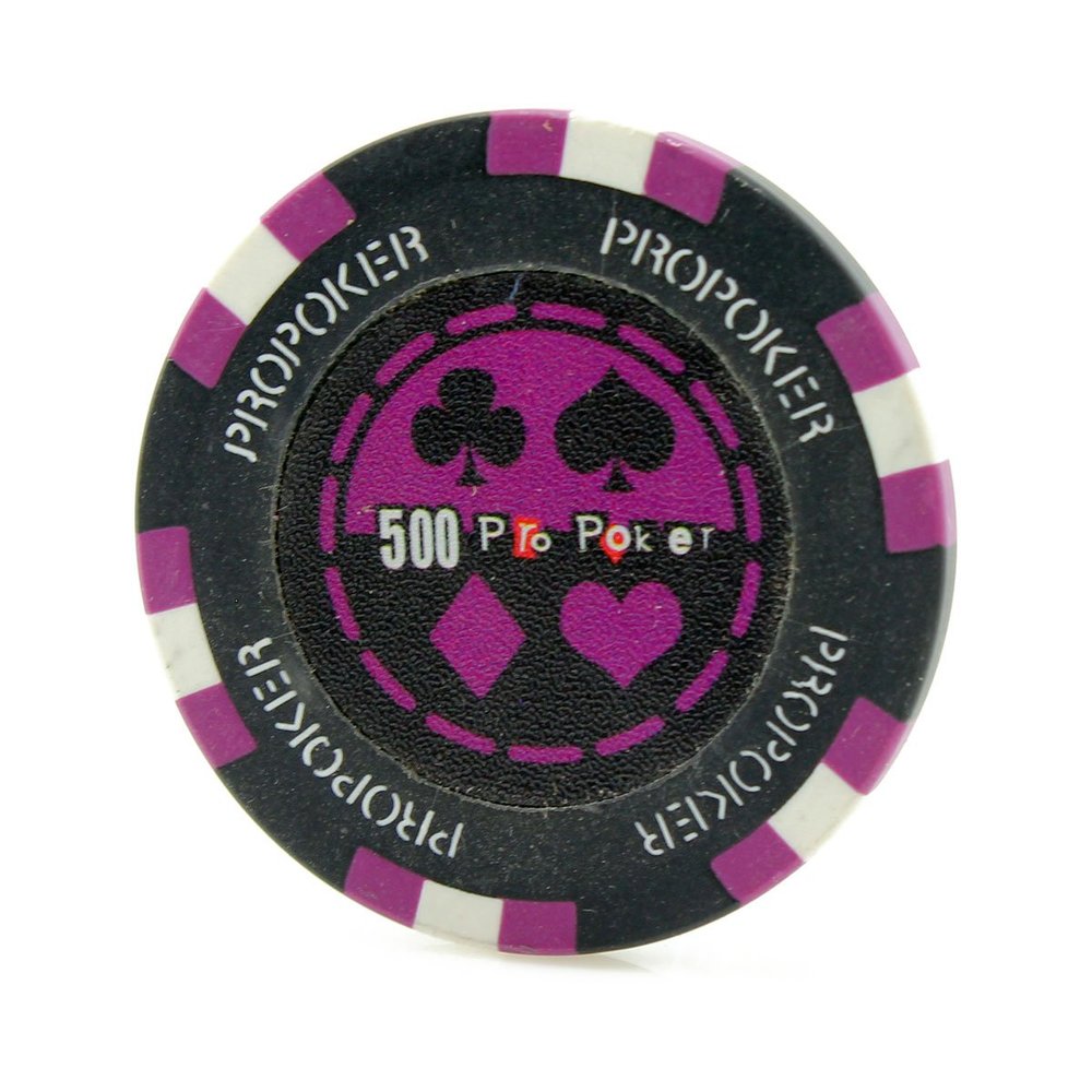Versa Games Pro Poker Chips in 13.5 Gram Weight - Pack of 50 (Choose Colors) (Purple)