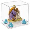 Better Display Cases Versatile Clear Acrylic Display Case - Small Rectangle Box with Light Blue Risers and Clear Base 8.25" x 6" x 6.75" (A003-BLR) view 1