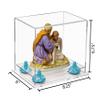 Better Display Cases Versatile Clear Acrylic Display Case - Small Rectangle Box with Light Blue Risers and Clear Base 8.25" x 6" x 6.75" (A003-BLR) view 2