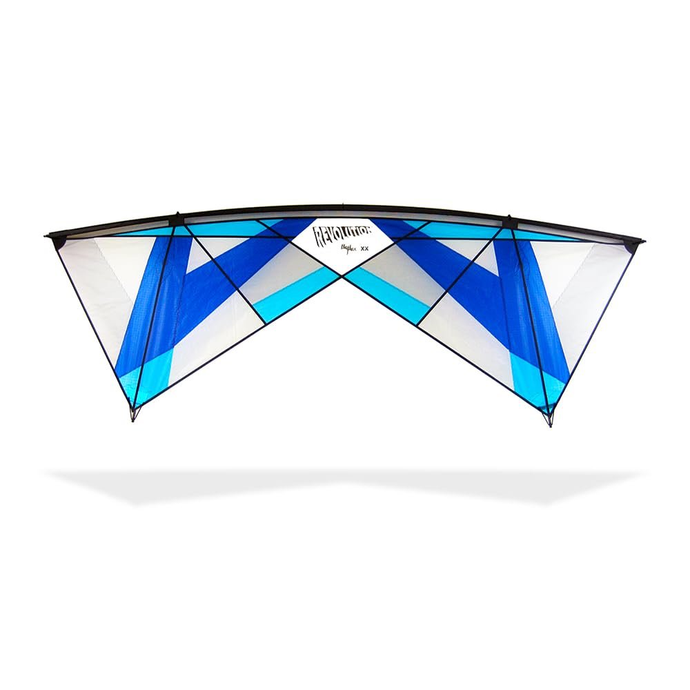 REVOLUTION Kites Reflex XX Sport Wing Kite (Handles/Line Set / 1 Spare Shaft / 1 Spare Reflex Ring) (Blues/Grey)