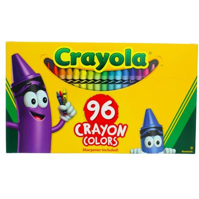 Crayola 52-0096 Classic Color Crayons in Flip-Top Pack with Sharpener, 96/Box, Sold As 1 Box