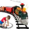 Electric Train Set for Kids Ages 4-8 | Train Set for Kids Ages 4-8 | Battery Powered Trains Sets with Lights & Sounds, Steam Locomotive Engine, Horses & Tracks - Classic Railway Toy Gift view 1