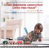 Electric Train Set for Kids Ages 4-8 | Train Set for Kids Ages 4-8 | Battery Powered Trains Sets with Lights & Sounds, Steam Locomotive Engine, Horses & Tracks - Classic Railway Toy Gift view 2