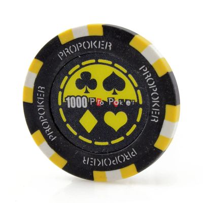Versa Games Pro Poker Chips in 13.5 Gram Weight - Pack of 50 (Choose Colors) (Yellow)