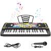 Kids Keyboard Piano, 37 Keys Keyboard Electric Digital Piano, Early Learning Educational Musical Toys Piano for Kids Toddlers Beginners with Music Stand, Microphone - Christmas Birthday Gifts, Black view 1