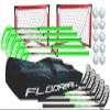 Score One Floorball Stick Set, 5v5 for Teen and Adult Players. Play Floorball Games with 10 Straight Blade Floorball Sticks in 95 cm Length, 10 Balls, 2 Folding Goals and a Big stickbag. view 1