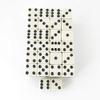 Ivory Opaque Squared Corner Dice Black Pips D6 16mm (5/8in) Pack of 50 Wondertrail view 1