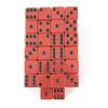 Red Opaque Squared Corner Dice Black Pips D6 16mm (5/8in) Pack of 50 Wondertrail view 1
