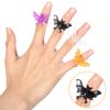 160 Pcs Halloween Bat Rings Bulk Plastic Bat Rings for Cupcake Topper Trick or Treat Halloween Party Favor Home Decoration view 4