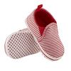 Stephan Baby Non-Slip Canvas Shoe-Style Foot Finders, Stripes, Red & White, Fits 6-12 Months view 1