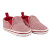 Stephan Baby Non-Slip Canvas Shoe-Style Foot Finders, Stripes, Red & White, Fits 6-12 Months view 2