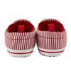 Stephan Baby Non-Slip Canvas Shoe-Style Foot Finders, Stripes, Red & White, Fits 6-12 Months view 3