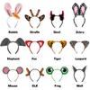 12 Pack Plush Animal Headbands for Party Favor, Jungle Animal Ear Horn Hair Hoop, Idea on Kid and Adult Birthday, Halloween decoration, Dress-Up Safari Themed Parties Supplies, Christmas Gift view 3