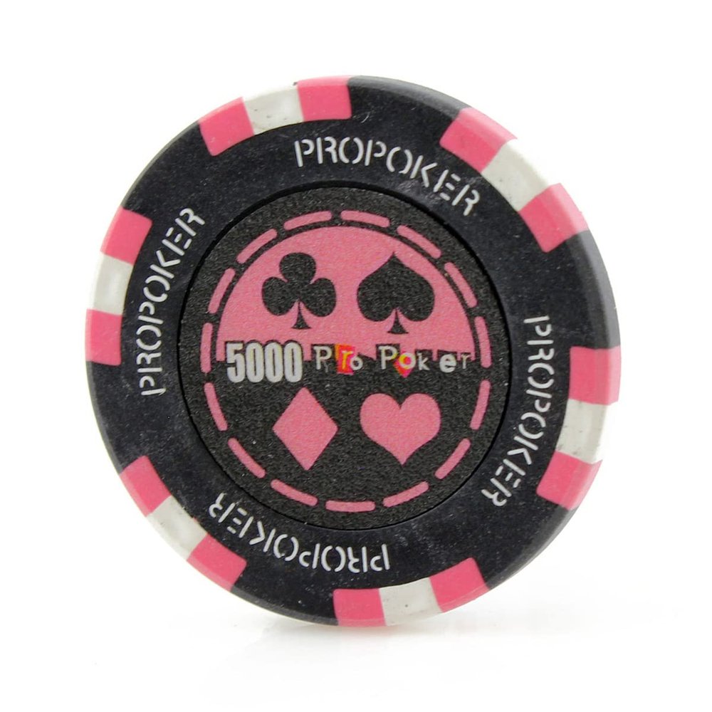Versa Games Pro Poker Chips in 13.5 Gram Weight - Pack of 50 (Choose Colors) (Pink)