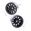 4Pcs 2.2" Aluminum Metal Beadlock Wheel Rims for Axial SCX10 CC01 D90 1/10 RC Crawler #2 view 2
