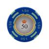Versa Games Crown Casino Clay Poker Chips in 13.5 Gram Weight - Pack of 50 (Choose Colors) (Blue) view 1