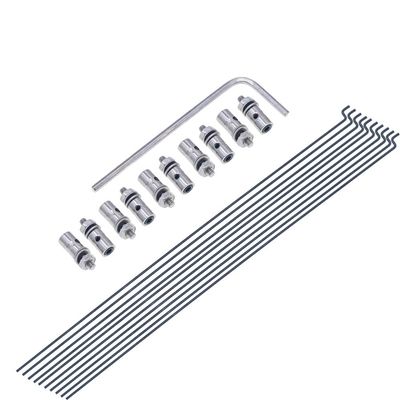 20pcs Adjustable Pushrod Connector Linkage Stopper&1.2mm x L190mm (7.5 inch) Steel Z Push Rods Parts w/Storage Box for RC Airplane Plane Boat Replacement