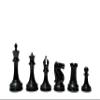 1853-55 Jaques Paulsen Series 3.5" Antiqued Boxwood/Ebony- The Chess Empire Luxury Staunton Wood Chess Pieces only Set view 3