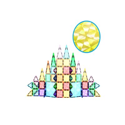 PicassoTiles 60 pcs Mini Magnetic Tiles Magnet Toys Travel-Friendly On-The-Go Building Blocks for Kids Compact Lightweight Creative playset Preschool Montessori Early Learning STEM Kids Toy Ages 3+.