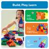 PicassoTiles 60 pcs Mini Magnetic Tiles Magnet Toys Travel-Friendly On-The-Go Building Blocks for Kids Compact Lightweight Creative playset Preschool Montessori Early Learning STEM Kids Toy Ages 3+. view 2