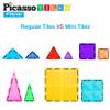 PicassoTiles 100pc Magnetic Tile Mini Diamond Set Travel Size STEM Educational Building Kit for Toddlers Preschool Boys Girls Age 3 Plus Montessori Indoor Learning Toy for Creative Development PTM100 view 2