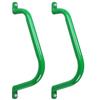 Purife 17'' Metal Playground Safety Handle (Set of 2), Outdoor Swing Set Safety Grab Bar, Playset Handles, Hand Grips for Playhouse, Treehouse Jungle Gym - Green view 1